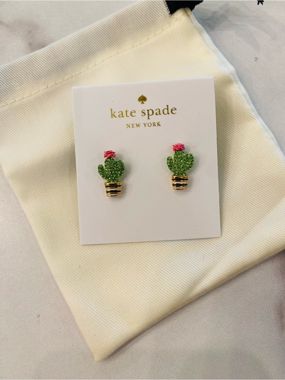 KATE SPADE Sparkling Cactus Scenic Route Stud Earrings